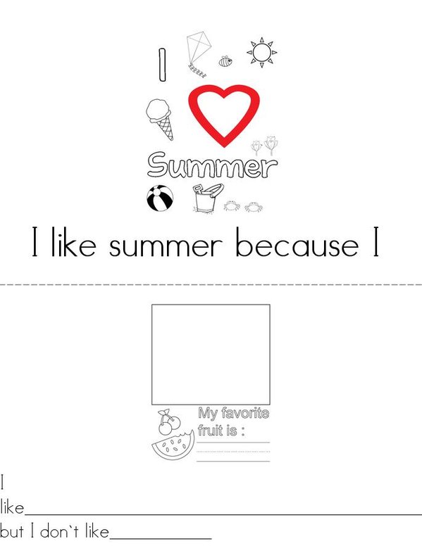 Summer Mini Book - Sheet 5