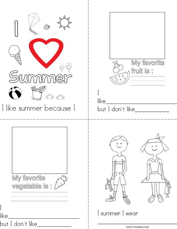 Summer Mini Book - Sheet 3