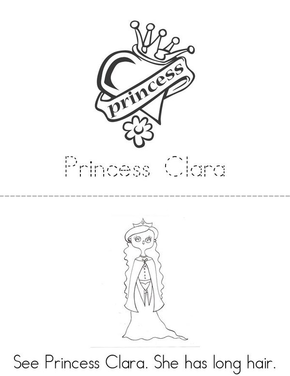 Princess Clara Mini Book - Sheet 1