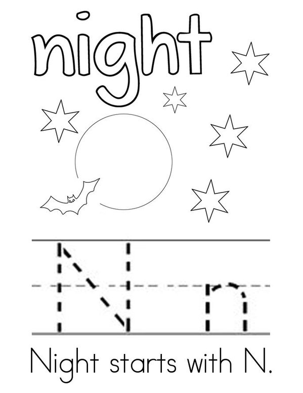 At Night Mini Book - Sheet 1