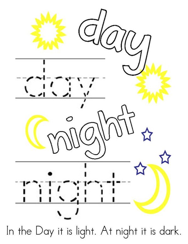 At Night Mini Book - Sheet 2