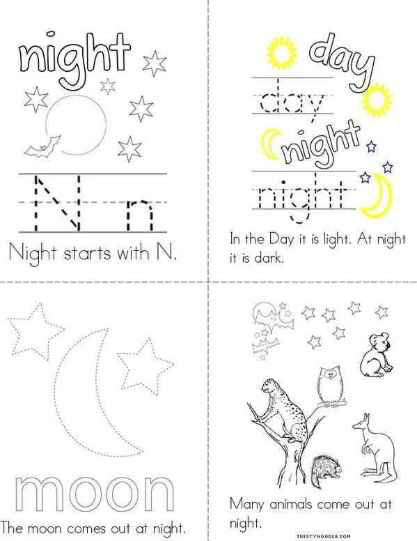 At Night Mini Book