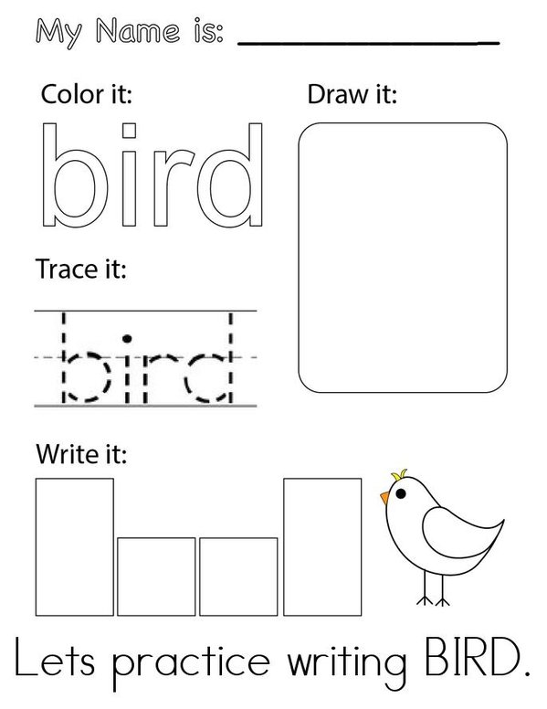 Birds Mini Book - Sheet 5