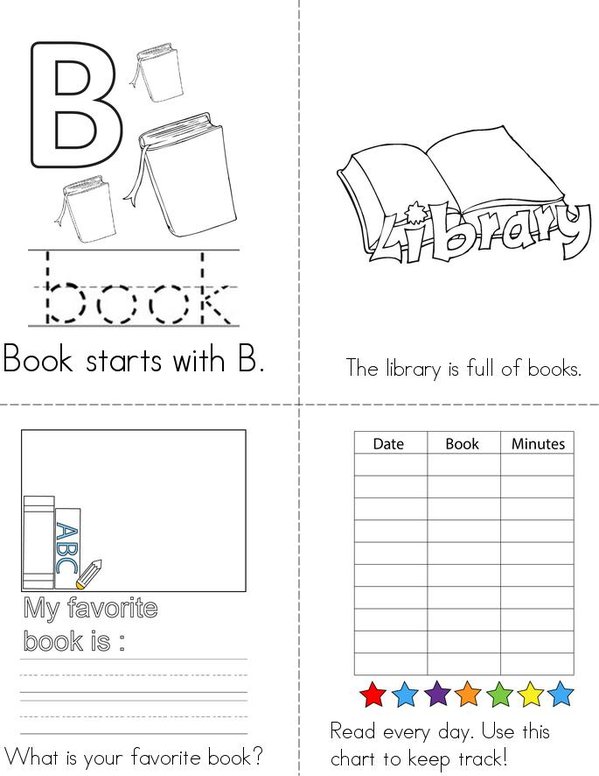 The Book Book Mini Book - Sheet 1