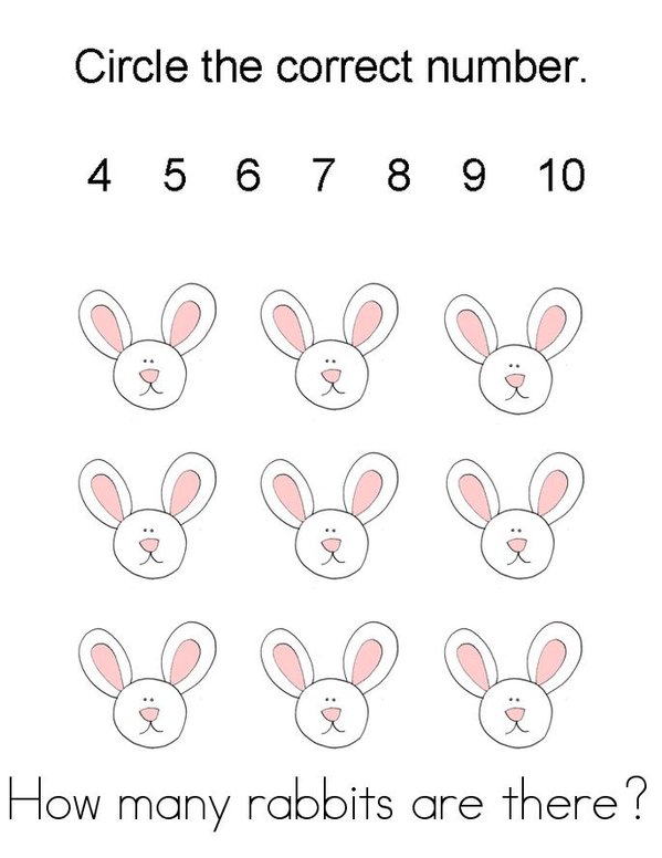 Rabbits Are Bunnies, Bunnies are Rabbits Mini Book - Sheet 3