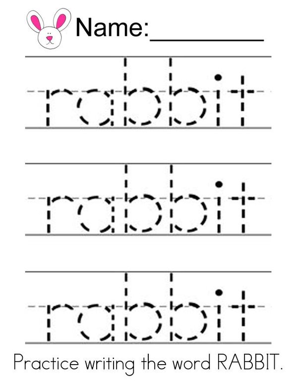 Rabbits Are Bunnies, Bunnies are Rabbits Mini Book - Sheet 4