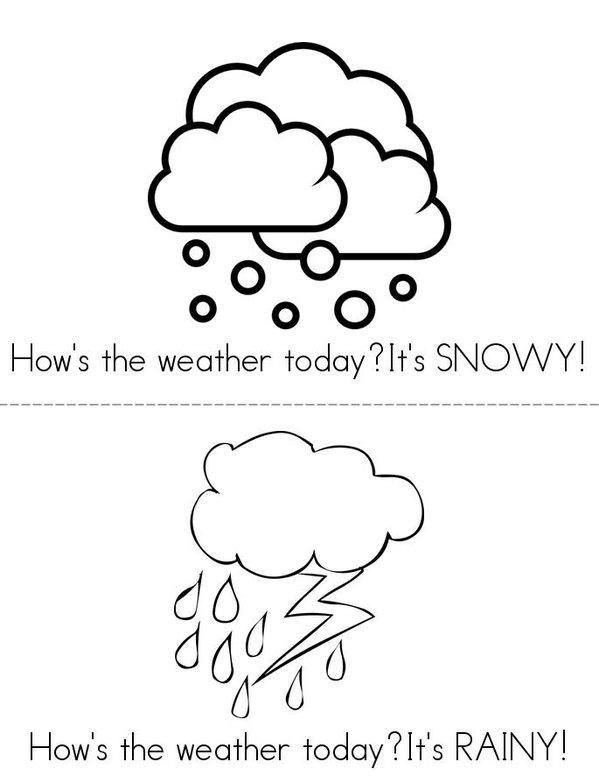 How's the weather Mini Book - Sheet 1