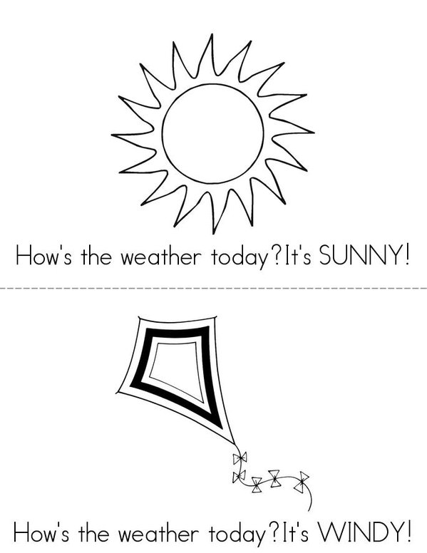 How's the weather Mini Book - Sheet 2