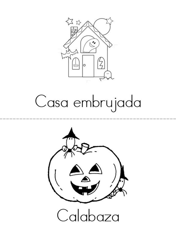 Halloween  Mini Book - Sheet 1