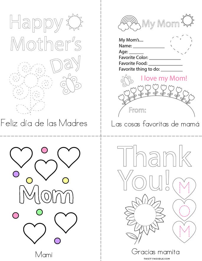 Mother's day/ día de las madres Book - Twisty Noodle