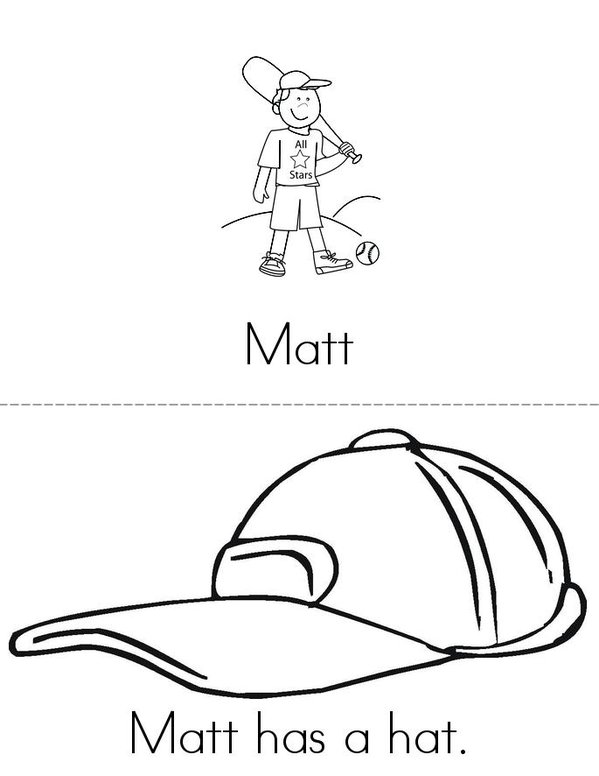 Matt Mini Book - Sheet 1