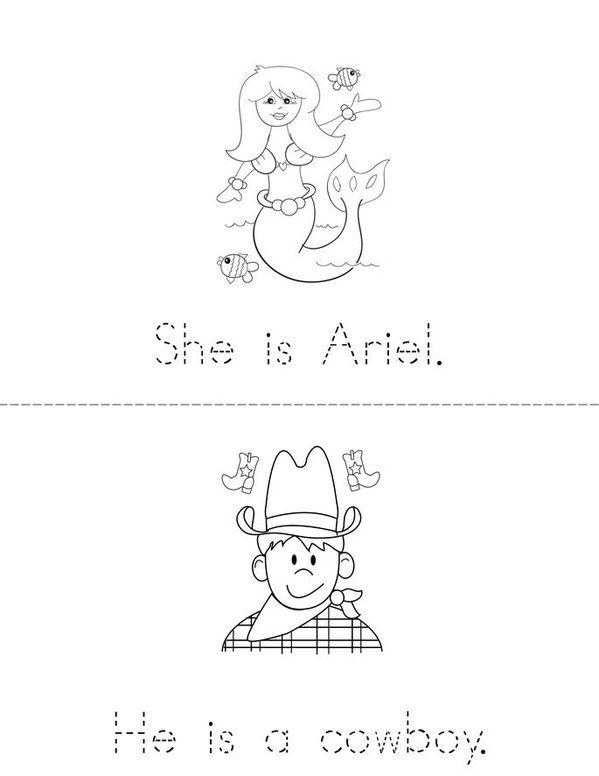 Trace, color and read each sentence. Mini Book - Sheet 1