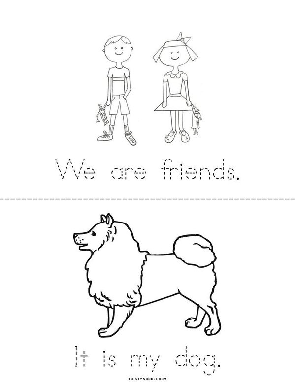 Trace, color and read each sentence. Mini Book - Sheet 2