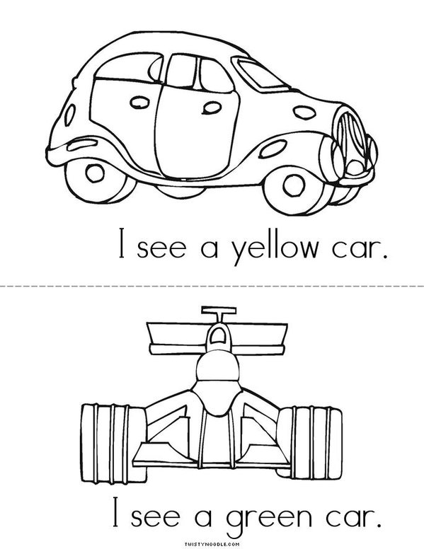 Cars Mini Book - Sheet 3