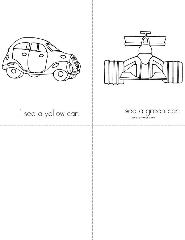 Cars Mini Book - Sheet 2