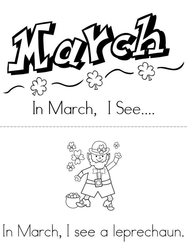 In March Mini Book - Sheet 1
