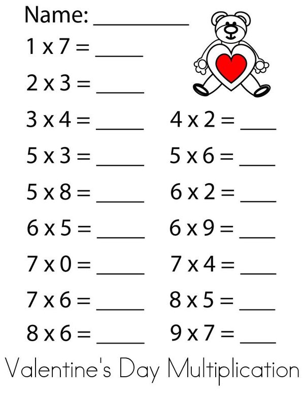 Valentine's Day Math Mini Book - Sheet 3
