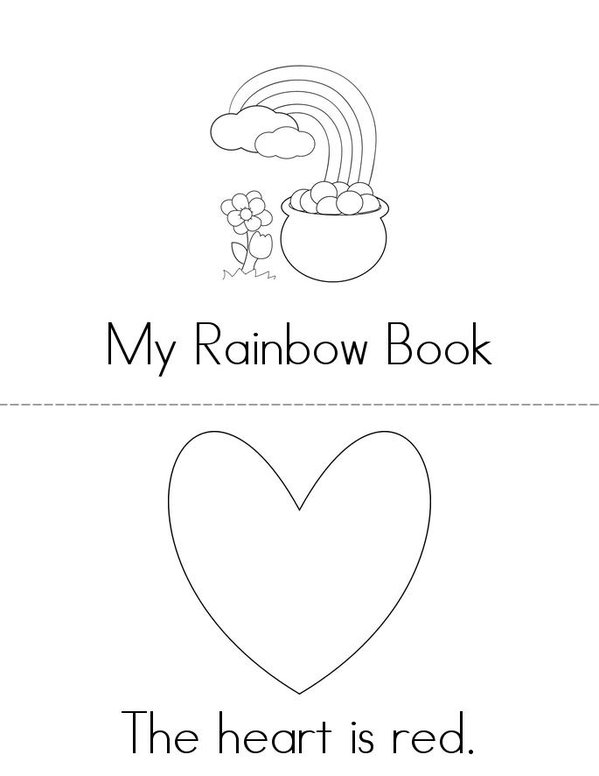 My Rainbow Book Mini Book - Sheet 1