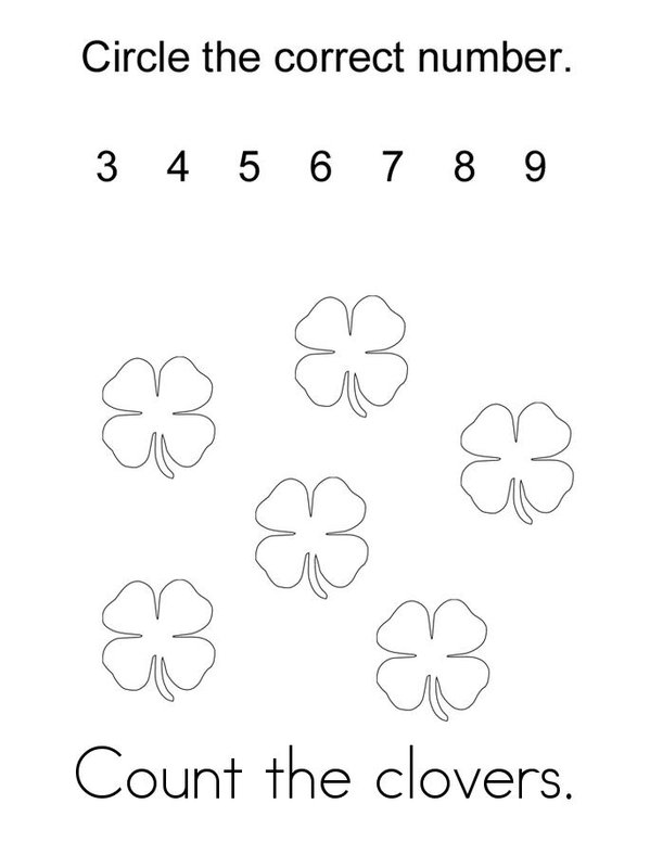 St. Patrick's Day Counting Mini Book - Sheet 2