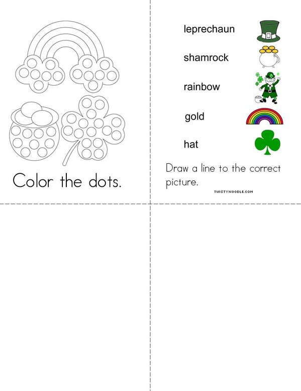 St. Patrick's Day Activity Book Mini Book - Sheet 2