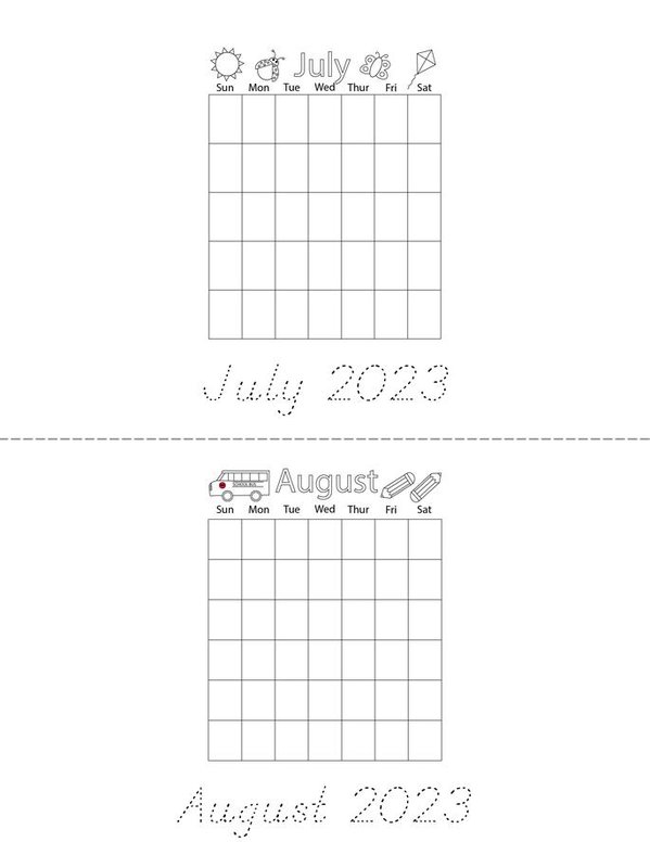 Calendars 2023 Mini Book - Sheet 4