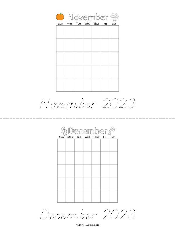 Calendars 2023 Mini Book - Sheet 6