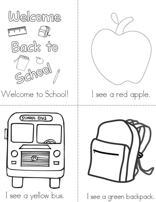 Back to School! Mini Book - Sheet 1