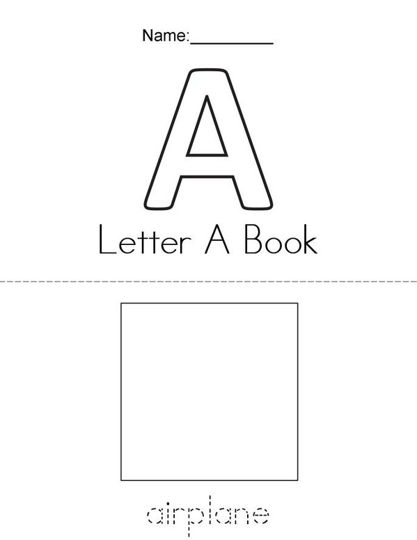 ______'s Letter A Book Mini Book - Sheet 1