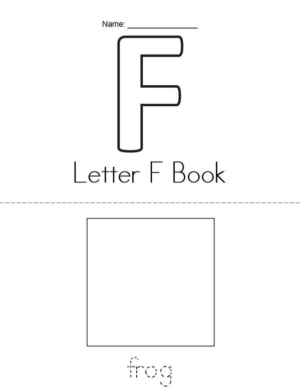 ______'s Letter F Book Mini Book - Sheet 1