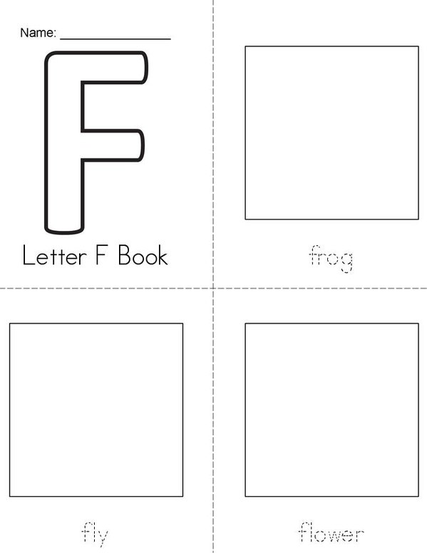 ______'s Letter F Book Mini Book - Sheet 1
