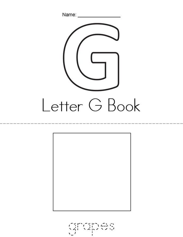 ______'s Letter G Book Mini Book - Sheet 1