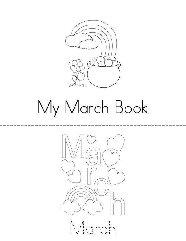 My March Book Mini Book - Sheet 1