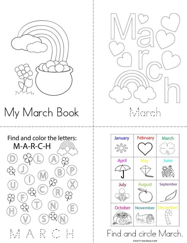 My March Book Mini Book