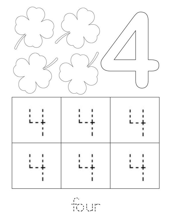 Clover Counting Mini Book - Sheet 5