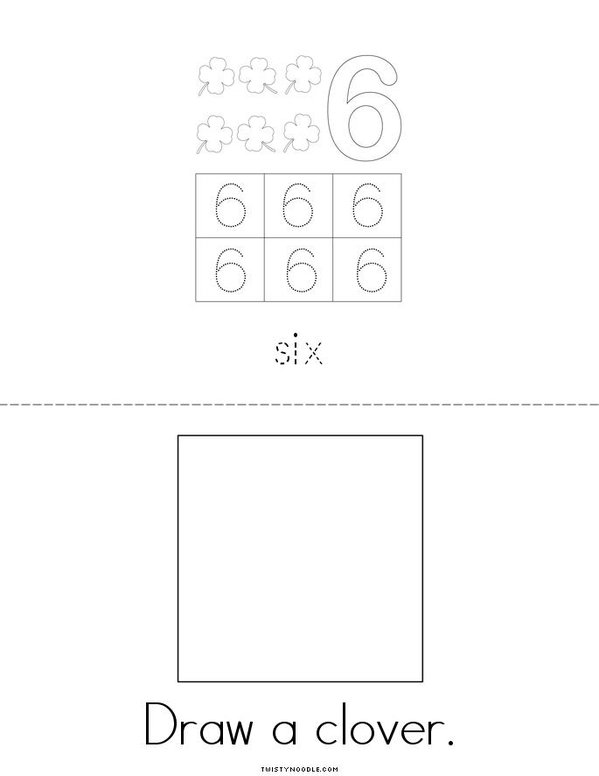 Clover Counting Mini Book - Sheet 4