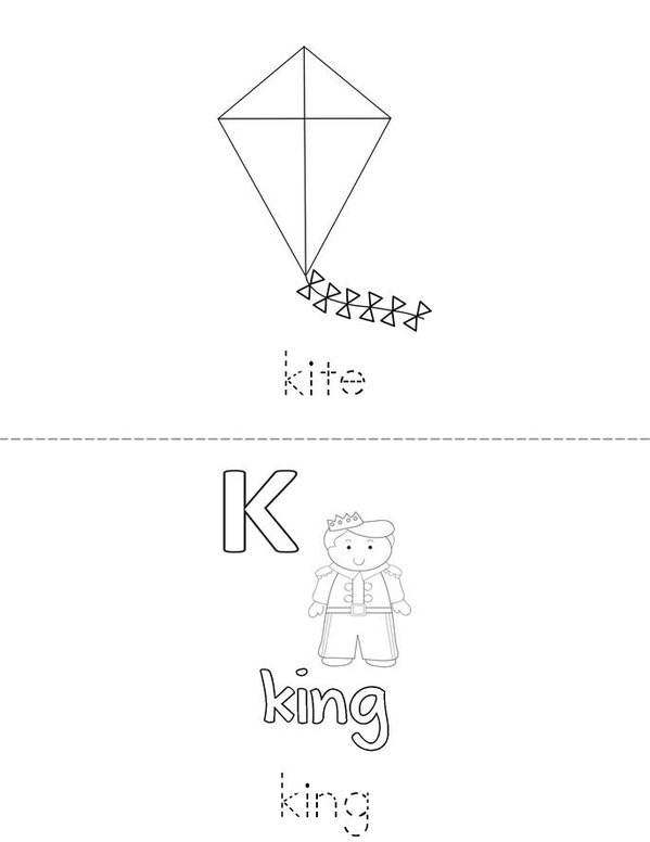 K is for Mini Book - Sheet 2