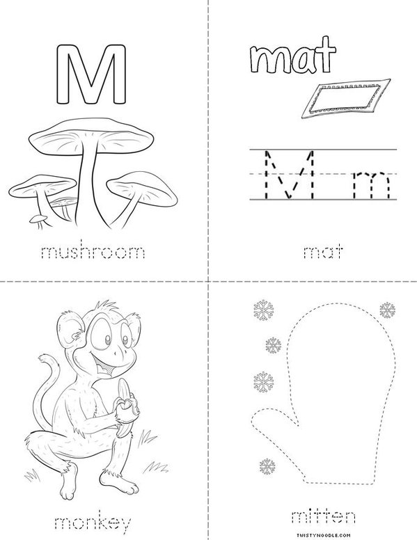 M is for Mini Book - Sheet 2