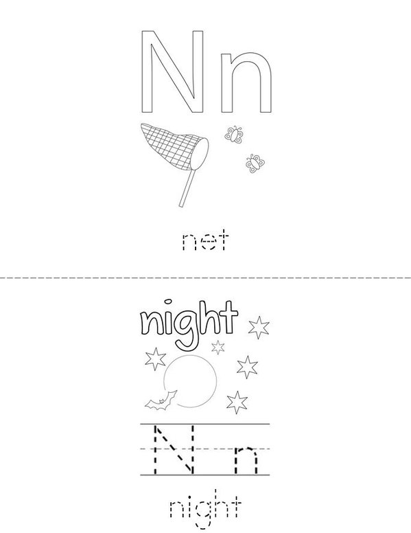N is for Mini Book - Sheet 3
