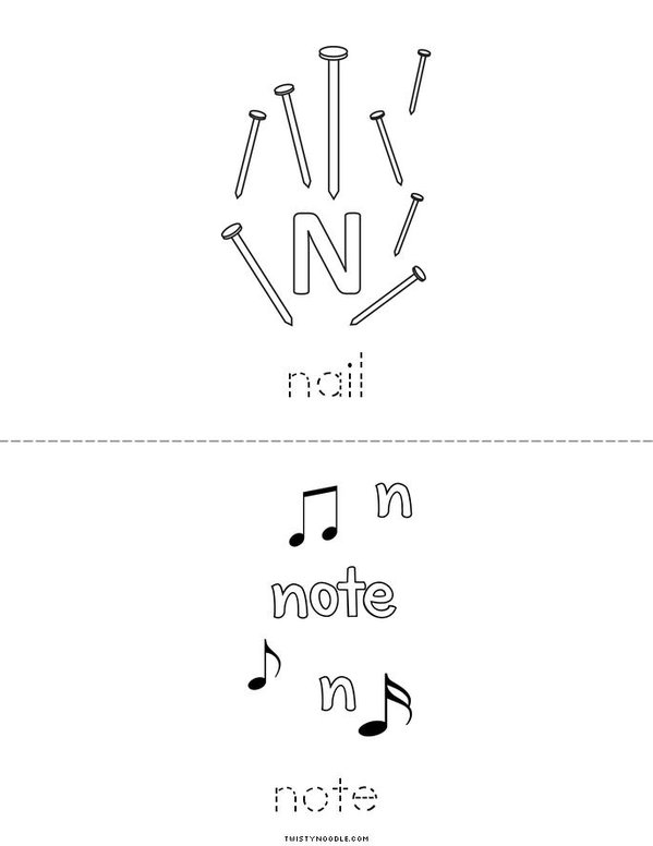 N is for Mini Book - Sheet 4