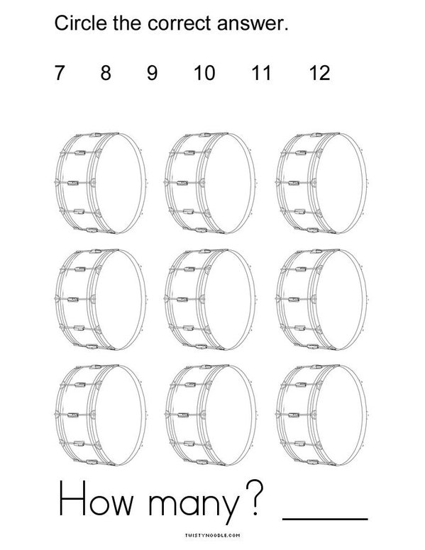 How Many? Nine Mini Book - Sheet 4