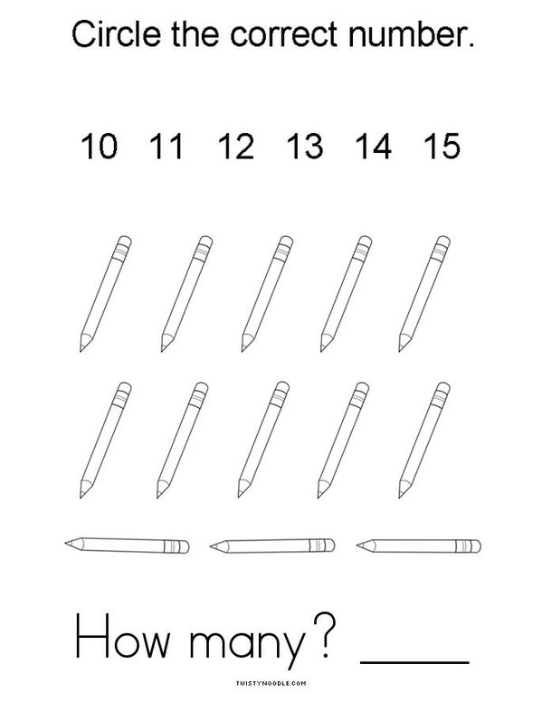 How Many? Thirteen Mini Book - Sheet 4