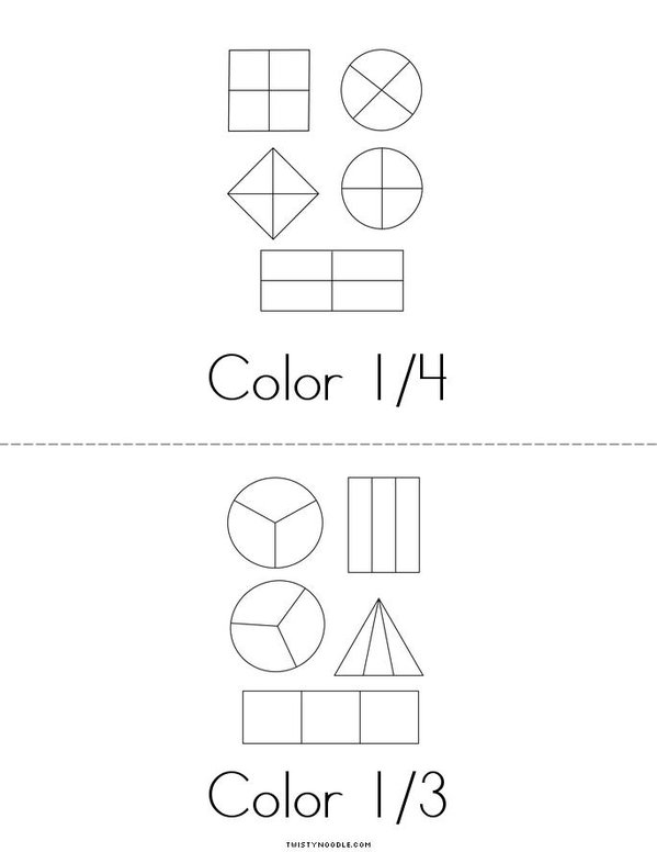 My Fraction Book Mini Book - Sheet 2