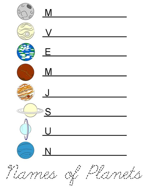 Solar System  Mini Book - Sheet 1