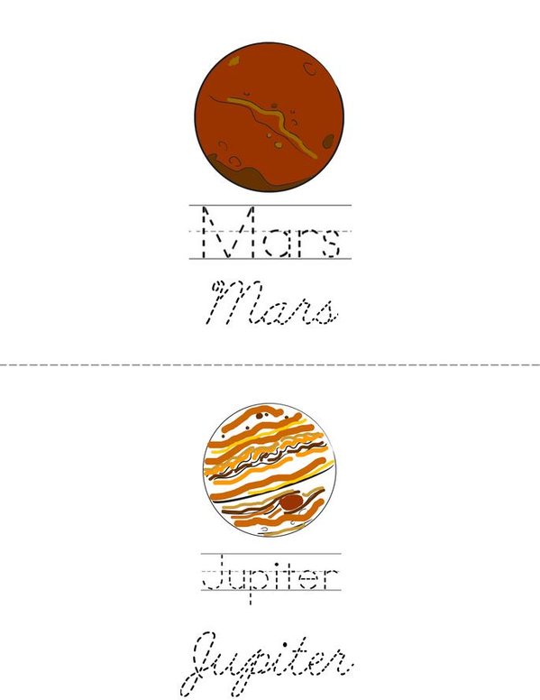 Solar System  Mini Book - Sheet 3