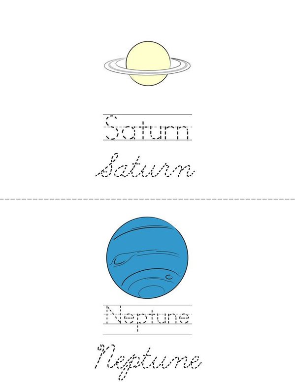 Solar System  Mini Book - Sheet 4
