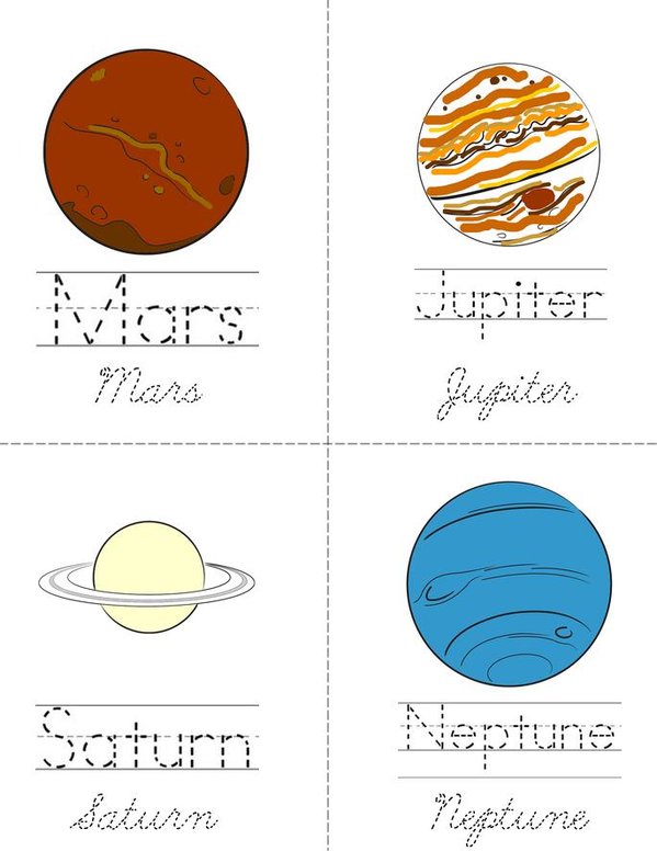 Solar System  Mini Book - Sheet 2