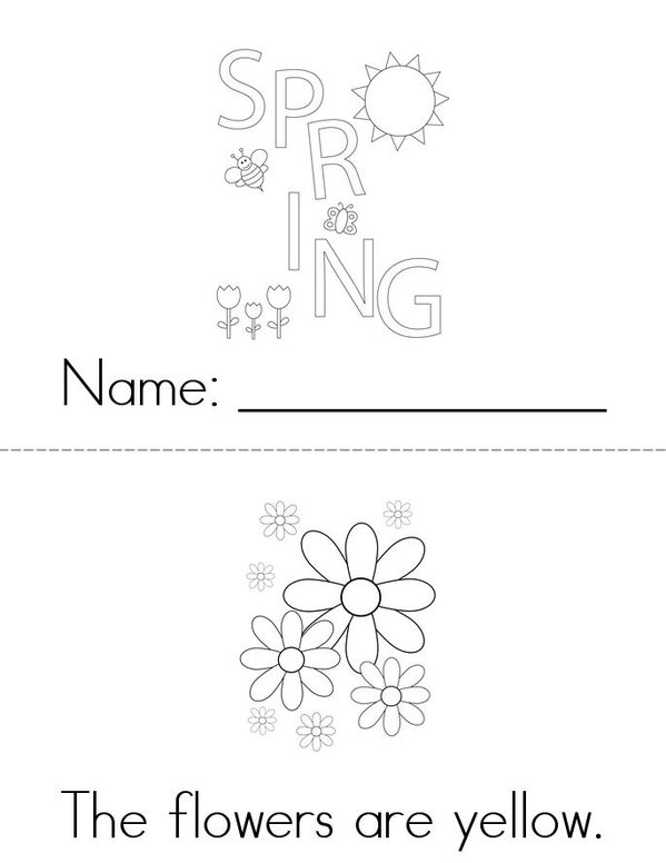 Spring Colors Mini Book - Sheet 1