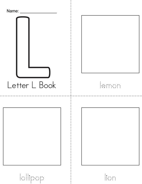 ______'s Letter L Book Mini Book - Sheet 1
