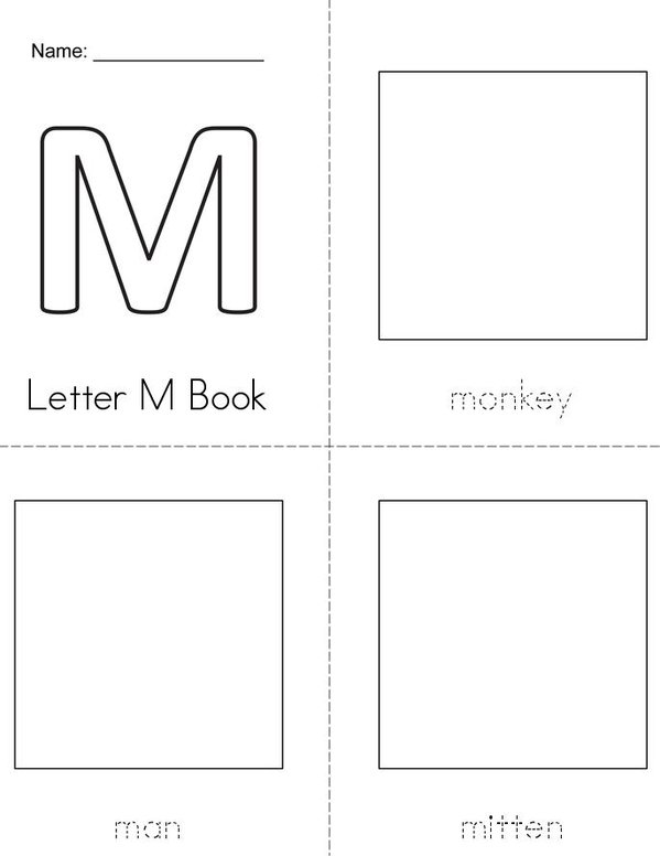 ______'s Letter M Book Mini Book - Sheet 1