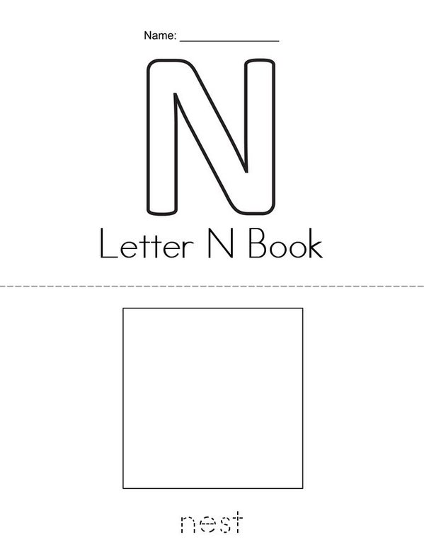 ______'s Letter N Book Mini Book - Sheet 1